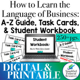 Vocabulary Words Phrases Business A-Z Guide Task Cards Stu