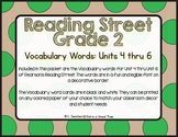 EDITABLE Vocabulary Words- Reading Street- 2nd Grade- Blac
