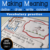 Vocabulary Words that Support Making Meaning - Unit 1 - Se