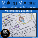 Vocabulary Words that Support Making Meaning - Unit 2 -  S