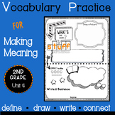 Vocabulary Words that Support Making Meaning - Unit 4 - Se