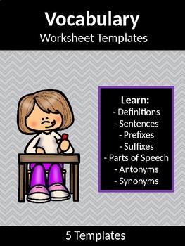 Preview of Vocabulary Worksheets