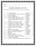 Vocabulary Workshop Level A Unit 8 Worksheets & Teaching Resources | TpT