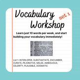 Vocabulary Workshop, Set 1 