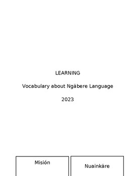 Preview of Vocabulary about Ngabere Language