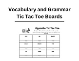 Vocabulary and Grammar Tic Tac Toe