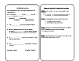 Vocabulary and Notes for Multiplying Fractions