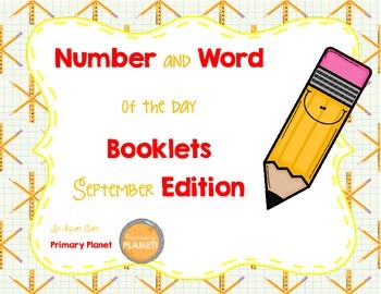 Preview of Vocabulary and Number Sense Activities for September