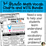 Vocabulary and Problem Solving Bundle for 3rd Grade Math