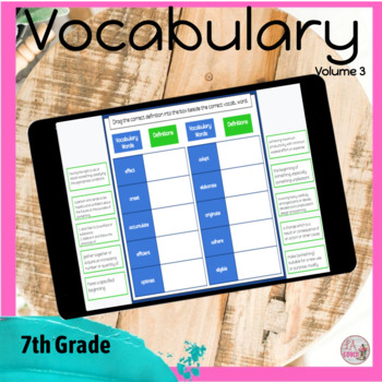 Preview of Vocabulary for 7th Grade VOLUME 3