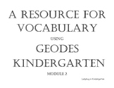Vocabulary for Geodes Module 2 Kindergarten