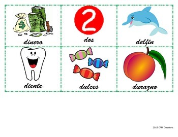 Vocabulary for Letter D in Spanish! by CFM Creations | TpT