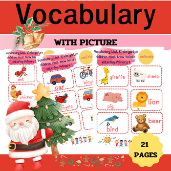 Preview of Vocabulary for kindergarten age Learn to enter the Primary 1 class.