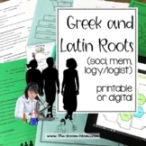 Vocabulary from Roots, soci, mem, logy, logist (distance l