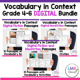 Digital Vocabulary Reading Passages and Activities Bundle 