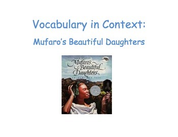 Vocabulary in Context for Mufaro's Beautiful Daughters by Laura McCall