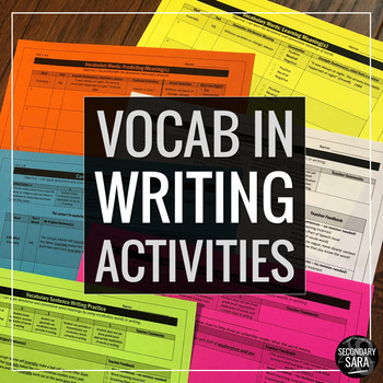Preview of Vocabulary Words in Writing: 10 Practice Activities to Deepen ANY Word List!