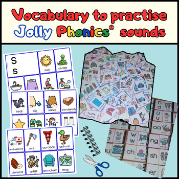 Preview of Vocabulary to practise Jolly Phonics® sounds by groups.