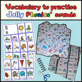 Vocabulary to practise Jolly Phonics® sounds by groups.