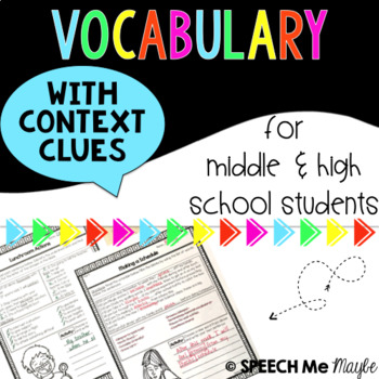 Vocabulary with Context Clues by Speech Me Maybe | TpT