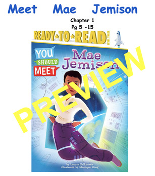 Preview of Vocabulary work  & comprehension questions - Ready to Read Mae Jemison