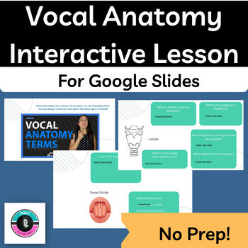 Preview of Vocal Anatomy Interactive Lesson for Google Slides - No Prep! Great for subs!