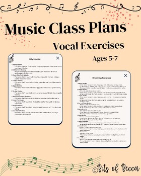 Preview of Vocal Exercises: Music Lesson Plans