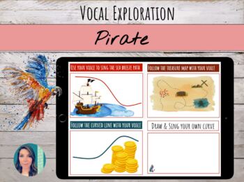 Preview of Vocal Exploration Activity: Pirate Theme Task Cards
