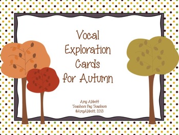 Preview of Vocal Exploration Cards for Fall