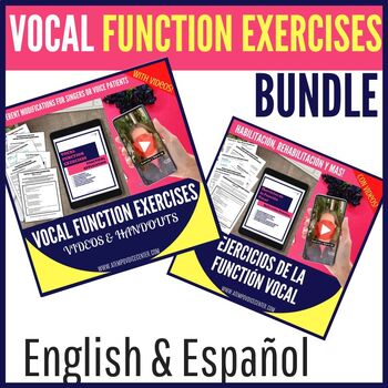 Preview of Vocal Function Exercise Bundle (English & Spanish)