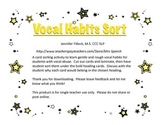 Vocal Habits Card Sort