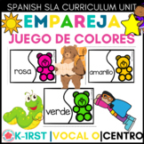 Vocal O Juego de Oso Empareja el dibujo con el color Vowel