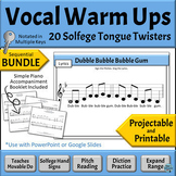 Vocal Warm Ups Sequential Solfege Tongue Twister BUNDLE