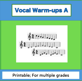 Preview of Vocal Warm-ups A