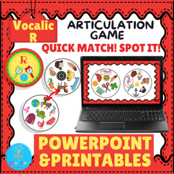 Preview of Vocalic R Artic Game - Quick Match! Spot it! Digital & Printables 