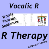 R - Vocalic R, Words Phrases Sentences