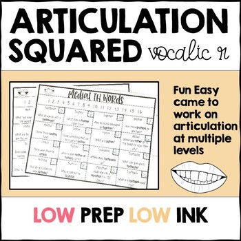Preview of Articulation Squared: R and Vocalic R Bundle