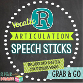 Vocalic /r/ Articulation Speech Sticks: Includes ar, er, o