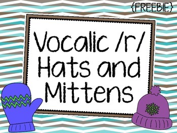 Preview of Vocalic /r/ Hats and Mittens