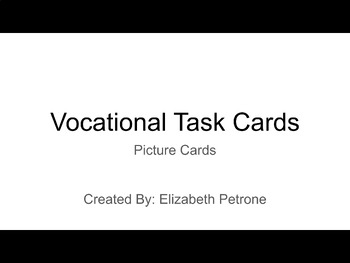 Preview of Vocation Picture Task Cards