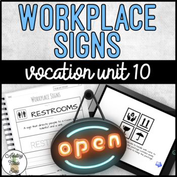 Preview of Vocation Unit 10 Bundle - Workplace Signs