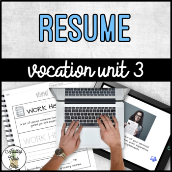 Preview of Vocation Unit 3 Bundle - Resume