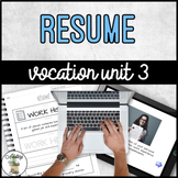 Vocation Unit 3 Bundle - Resume