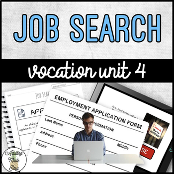 Preview of Vocation Unit 4 Bundle - Job Search