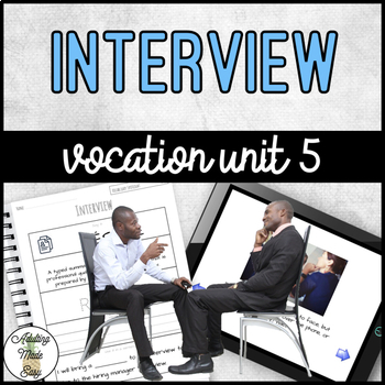 Preview of Vocation Unit 5 Bundle - Interview