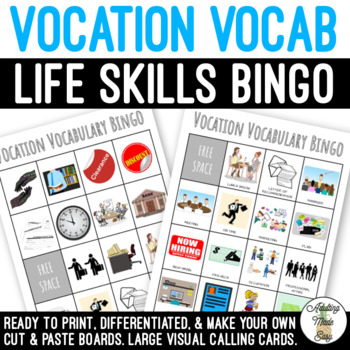 Preview of Vocation Vocabulary BINGO Game