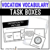 Vocation Vocabulary Task Boxes - Picture to Definition