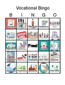 Preview of Vocational Bingo