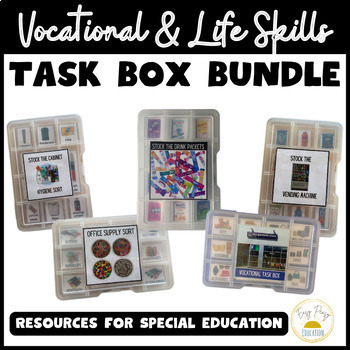 Preview of TASK BOX BUNDLE | Vocational Skills | Life Skills | Independent Skills | Sorting