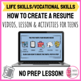 Vocational Life Skills How to Create a Resume Digital Acti